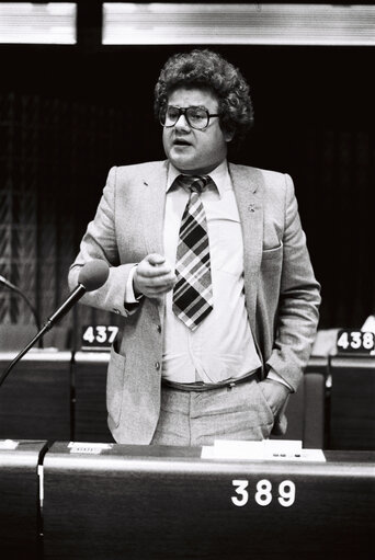 The MEP Gerhard SCHMID during a session in Strasbourg in May 1980.