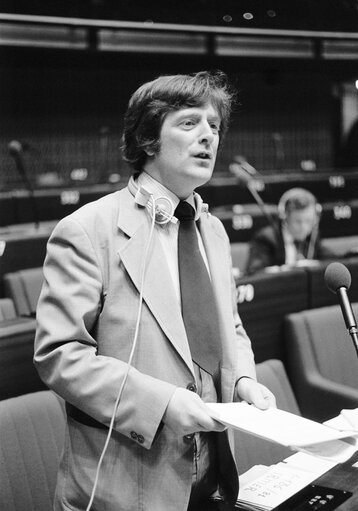 The MEP Winston James GRIFFITHS during a session in Strasbourg in May 1981.