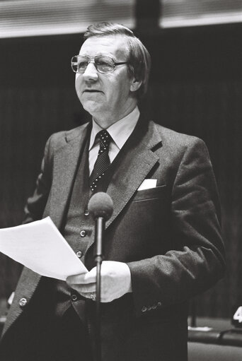 The MEP Teun TOLMAN during a session in Strasbourg in March 1980.