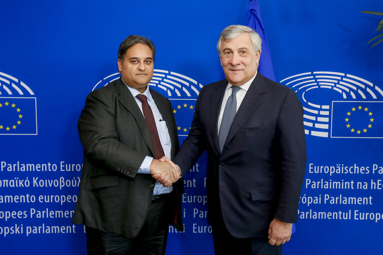 Fotografija 1: Antonio TAJANI - EP President meets with Claude MORAES, LIBE Chair
