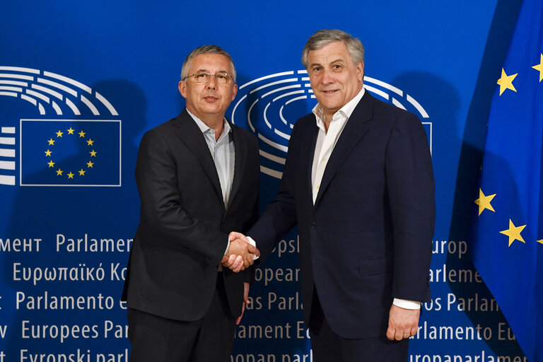 Antonio TAJANI - EP President meets with Massimo PAOLUCCI - MEP