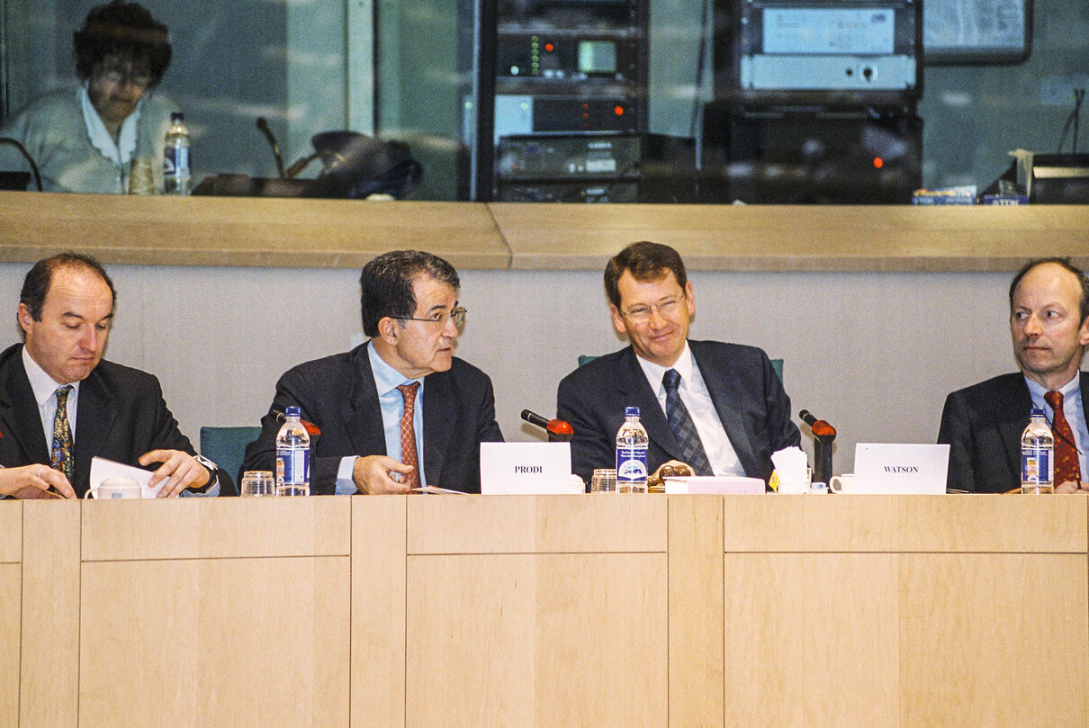 Meeting at the European Parliament in Brussels in the presence of EC President