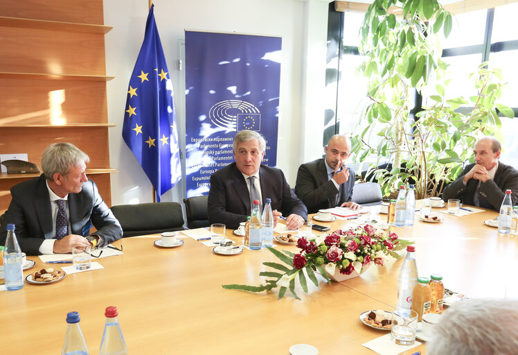 Foto 1: Antonio TAJANI - EP President meets with CSM delegation