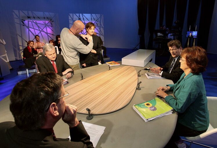 Debate at the EP's television studio.