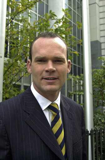 Simon COVENEY at the EP in Brussels.