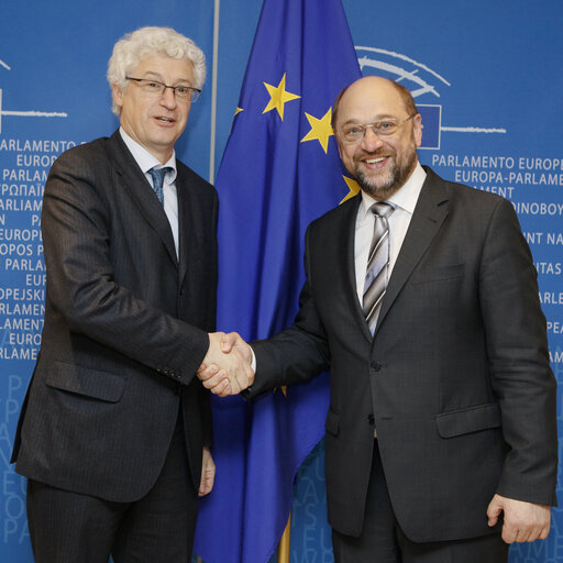 Photo 2 : EP President meets with the Director General of OLAF.