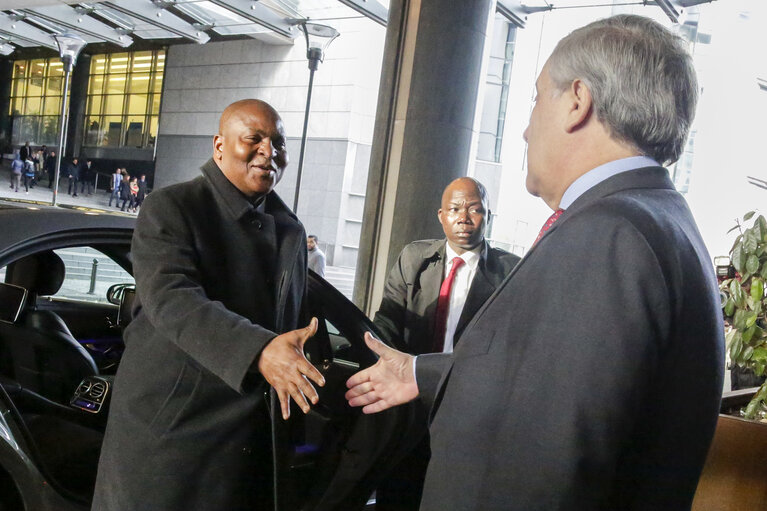 Fotagrafa 9: Antonio TAJANI - EP President meets with Faustin-Archange TOUADERA, President of the Central African republic