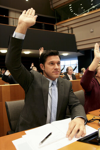 Valokuva 1: Petru Constantin LUHAN at the EP in Brussels.