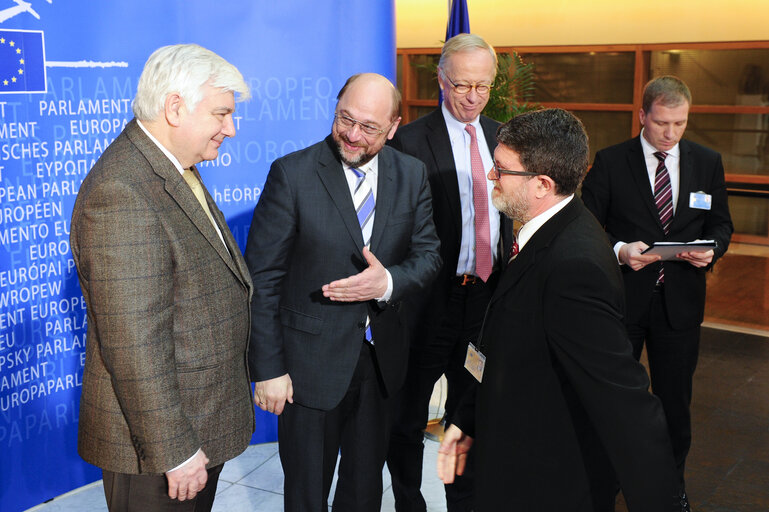 Fotogrāfija 17: EP President meets Croatian observers.