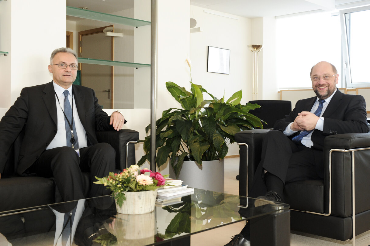 EP President, Martin SCHULZ meets with Mario MAURO