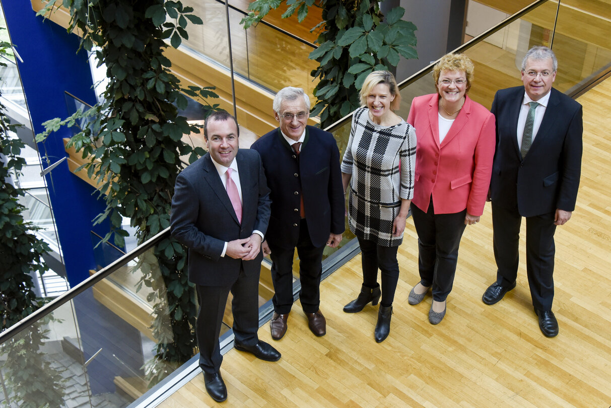 Group picture with the Bavarian MEPs of the German delegation of the EPP group