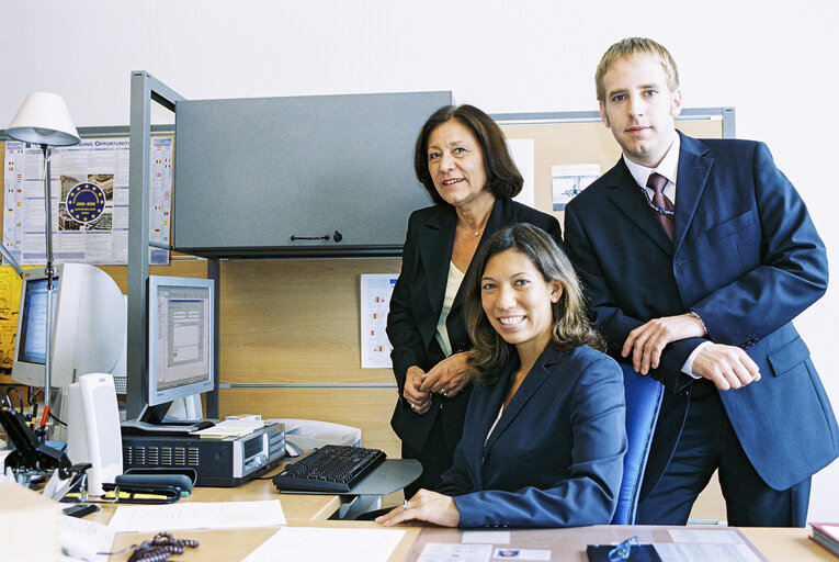 Valokuva 1: MEP Ewa KLAMT with assistants in Brussels