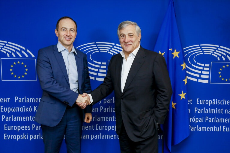 Fotografie 1: Antonio TAJANI - EP President meets with Quaestor Andrey KOVATCHEV