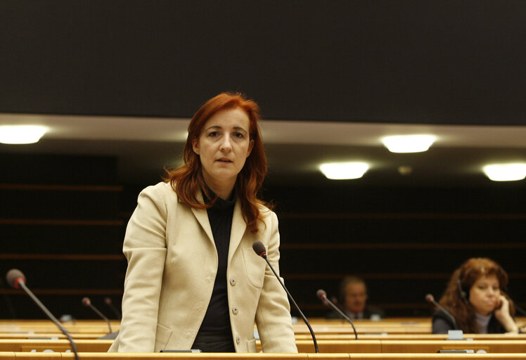 Foto 1: Maria Isabel SALINAS GARCIA at the EP in Brussels.