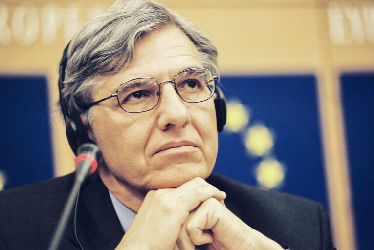 Press point of MEP Tassos GIANNITSIS at the European Parliament in Strasbourg