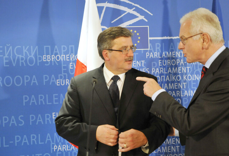 Fotografie 1: Press conference following the EP President's meeting with the Speaker of the Polish Sejm.