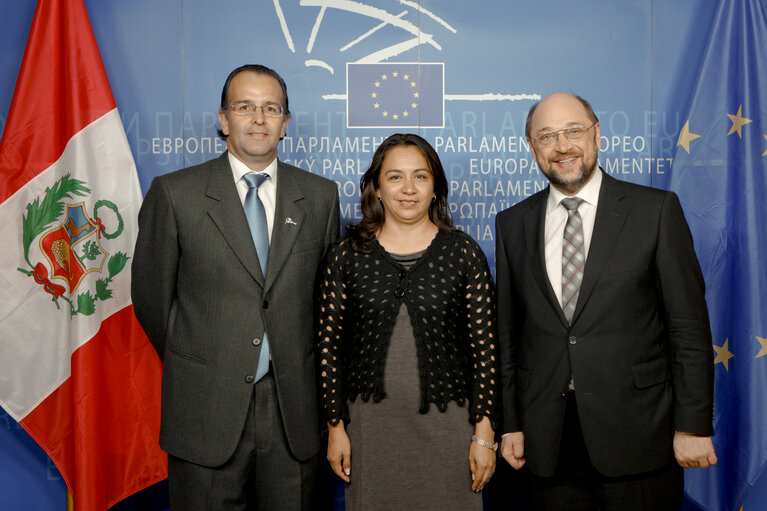 Fotografia 1: EP President meets with Vice-President of Peru