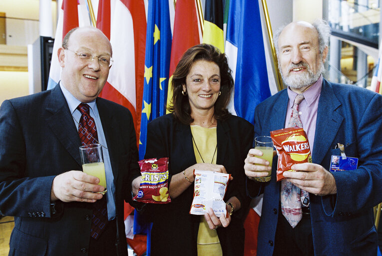 Photo 1: British MEPs action against unhelathy food