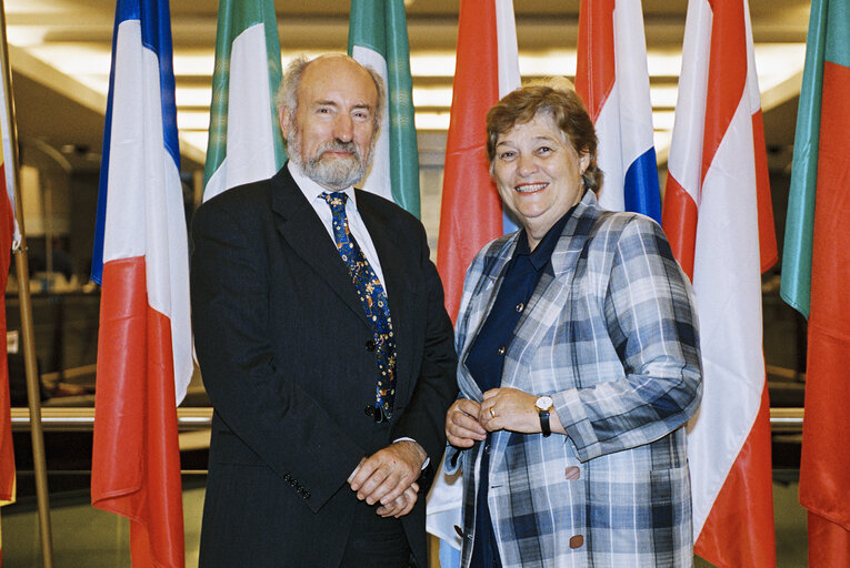 MEPs Imelda Mary READ and Phillip WHITEHEAD at the European Parliament in Brussels
