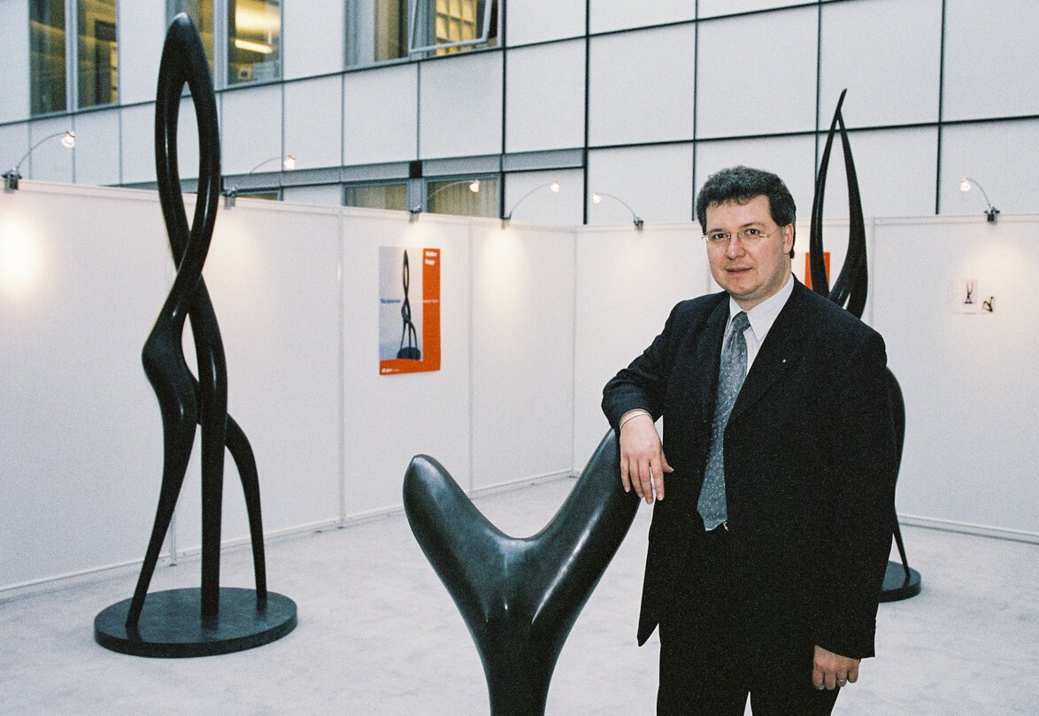 Portrait of the MEP Markus FERBER in Brussels on March 20, 2002.