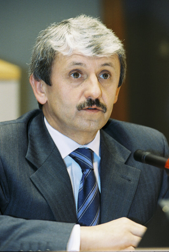 Mikulas DZURINDA, Slovakian Prime Minister at the  Foreign Affairs, Human Rights, Common Security and Defence Policy Committee in Brussels on March 19, 2002.