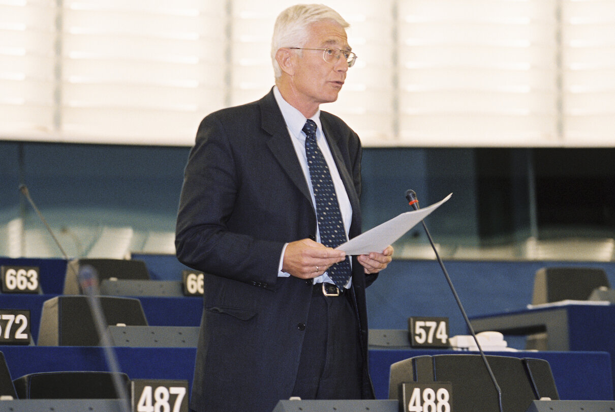 MEP Reinhard RACK. in Plenary session in Strasbourg