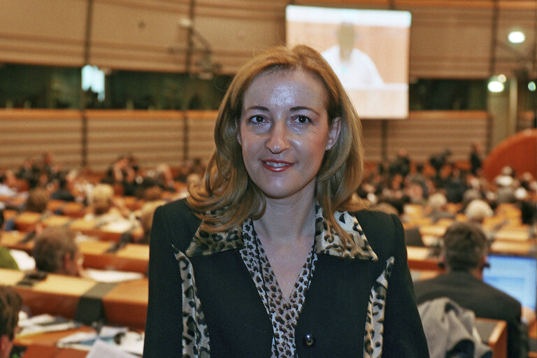 Foto 1: Maria Isabel SALINAS GARCIA at the EP in Brussels.