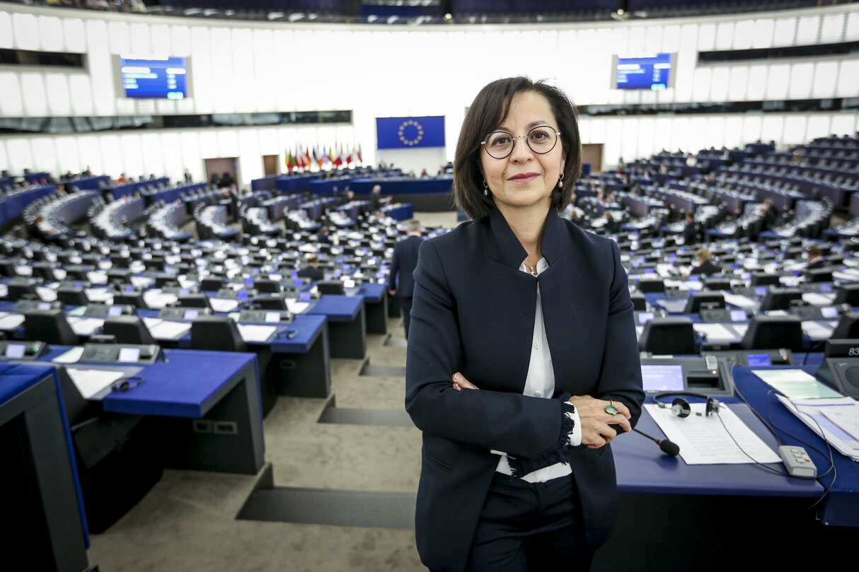 Tokia SAIFI in the European Parliament in Strasbourg