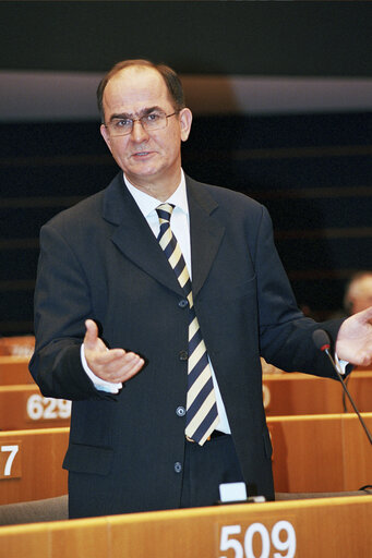 Nuotrauka 1: Georgios PAPASTAMKOS at the EP in Brussels.