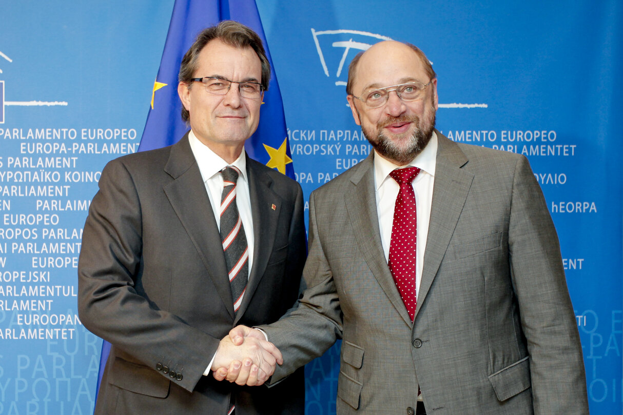 Martin SCHULZ - EP President meets with Artur MAS - President of the Catalan Government