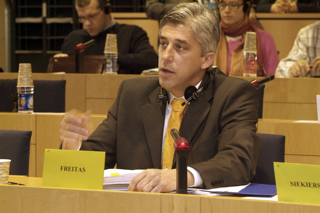 Duarte FREITAS in a meeting at the EP in Brussels.