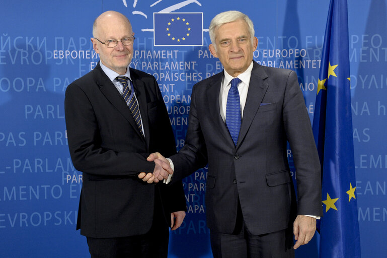 Fotografia 1: EP President Jerzy BUZEK meets Staffan NILSSON President of the European Economic and Social Committee