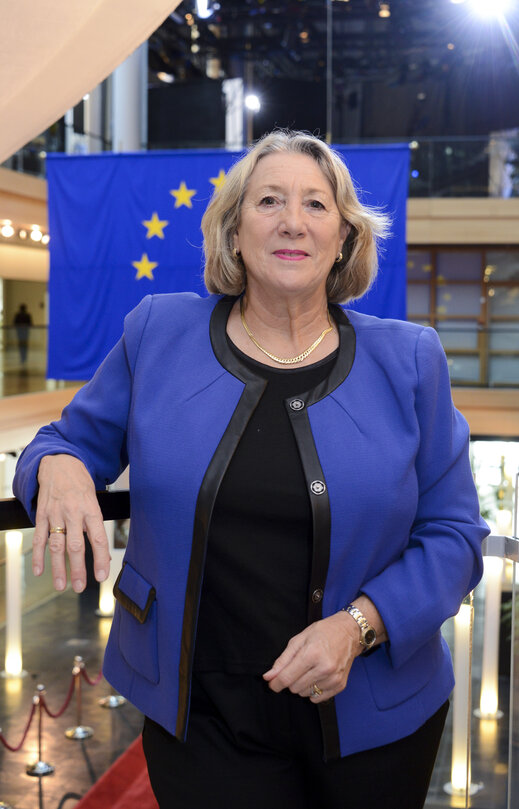 Joelle MELIN in the European Parliament in Strasbourg