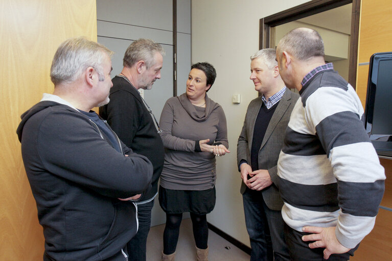 Fotografia 8: Estelle GRELIER and Matthias GROOTE meets with French Unions