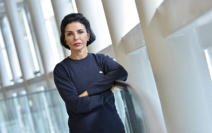 Rachida DATI in the European Parliament in Strasbourg