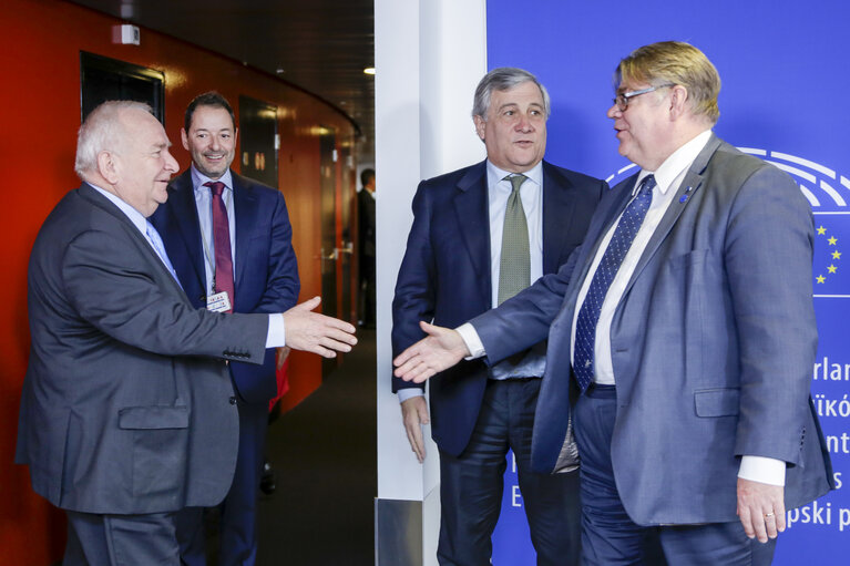 Antonio TAJANI - EP President meets with Timo SOINI, Minister for Foreign Affairs of Finland