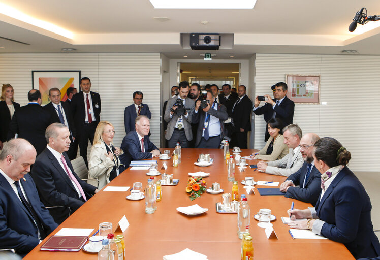 Martin SCHULZ - EP President meets with Tayyip ERDOGAN, President of the Republic of Turkey