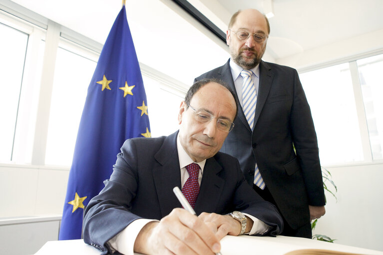 Martin SCHULZ - EP President meets with Renato SCHIFANI - President of the Italian Senate