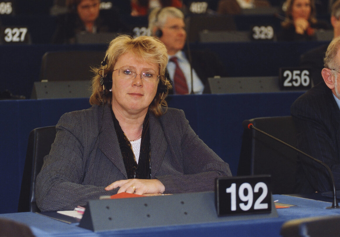 Lena EK in plenary session in Strasbourg. _BB