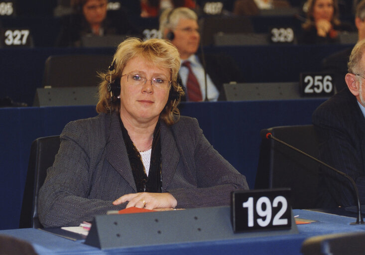 Suriet 1: Lena EK in plenary session in Strasbourg. _BB