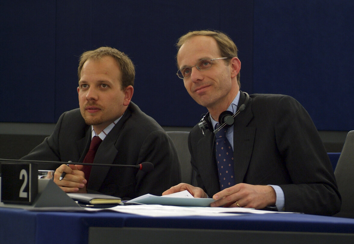 The Minister for Budget of Luxemburg at the Plenary Session in Strasbourg.