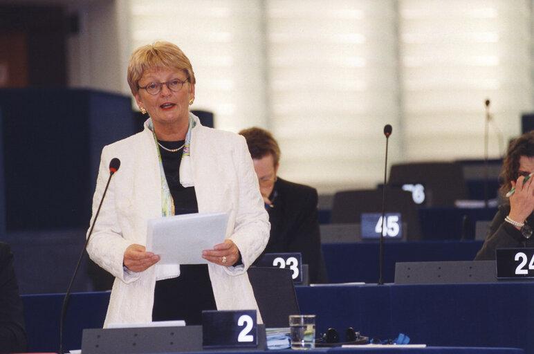 The Minister for Family, Integration and Equal Opportunities of Luxembourg at the Plenary Session in Strasbourg.