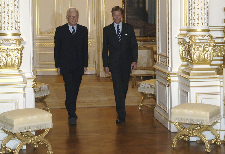 Nuotrauka 1: EP President meets with Grand Duke Henri of Luxemburg at the Royal Palace of Luxembourg