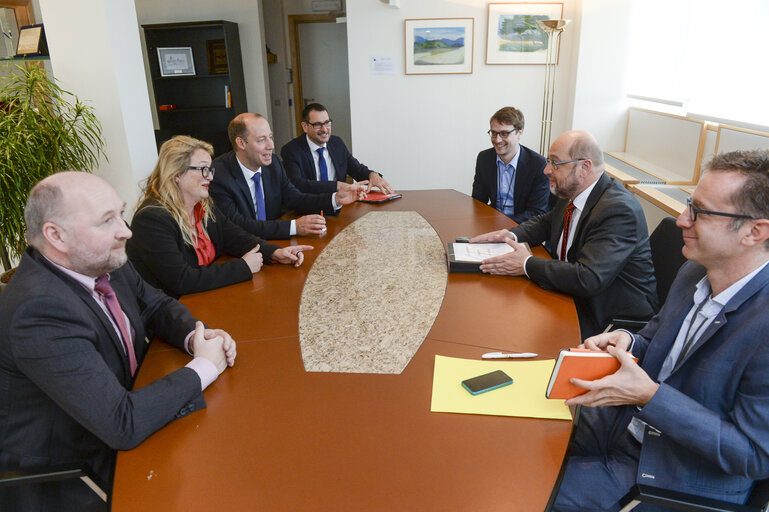 Fotografija 1: Martin SCHULZ - EP President meets with the Chairwoman of the SPD Parliamentary Group of Saxony-Anhalt