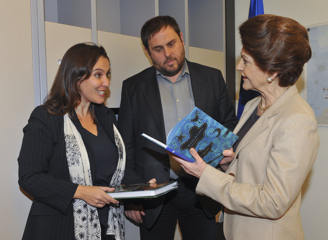 Meeting with Androulla VASSILIOU, Oriol JUNQUERAS VIES and MIRANDA