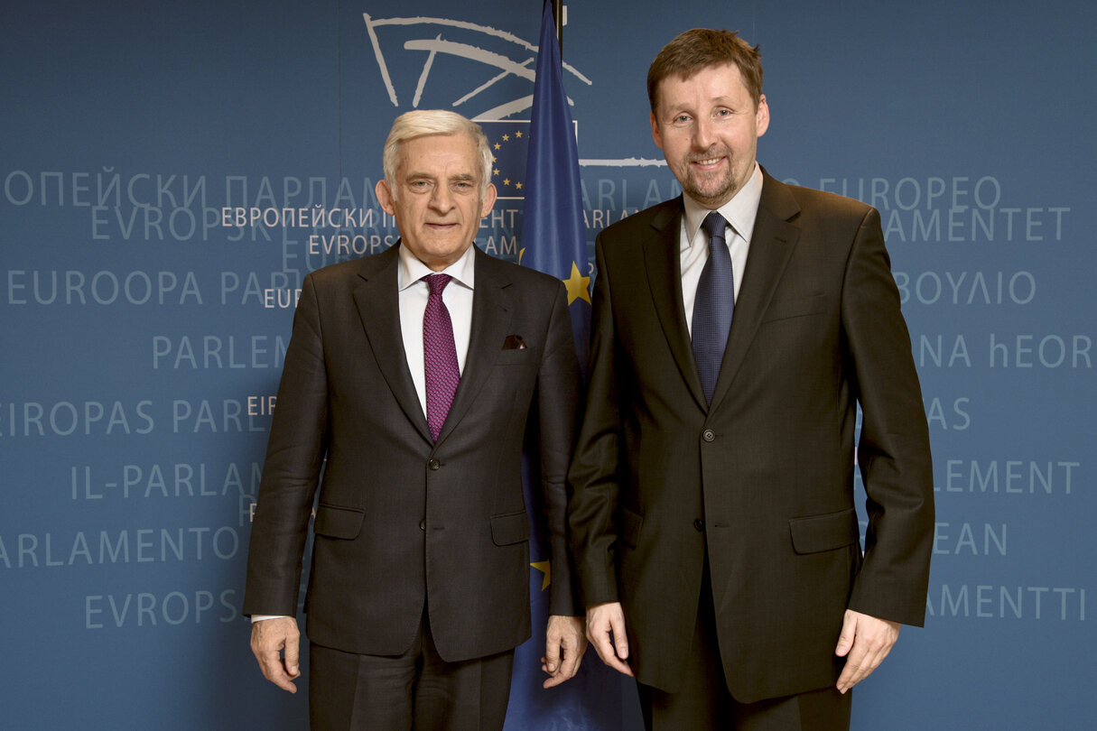 EP President Jerzy Buzek meets MEP Marek Migalski