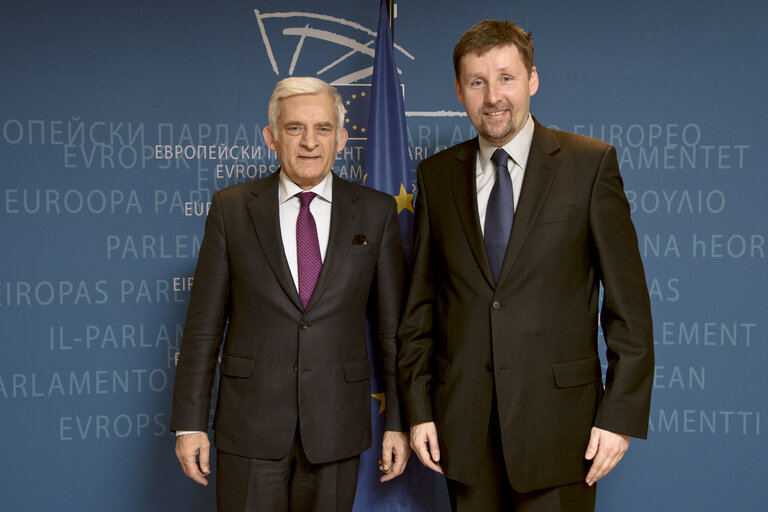 Foto 1: EP President Jerzy Buzek meets MEP Marek Migalski