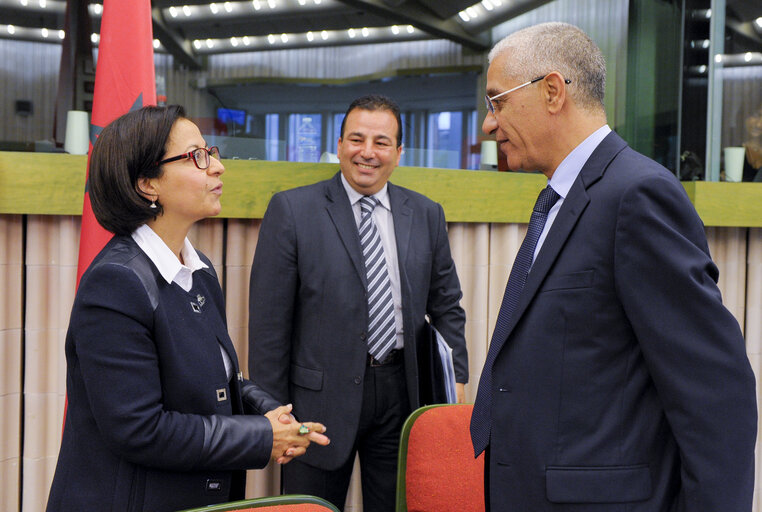 Nuotrauka 20: Martin SCHULZ - EP President meets with Talbi ALAMI, President of the House of Representatives of Morocco and the Delegation to the Parliamentary Assembly Union for Mediterranean