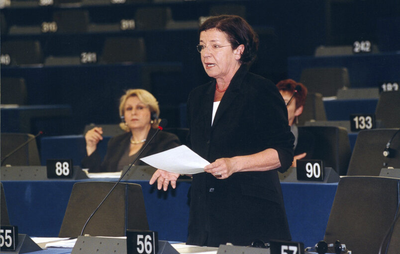 Mechtild ROTHE in Plenary Session in Strasbourg.