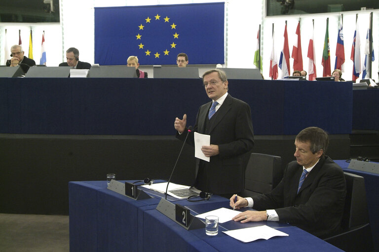 Fotografija 24: The Federal Chancellor of Austria in plenary session of the EP in Strasbourg.